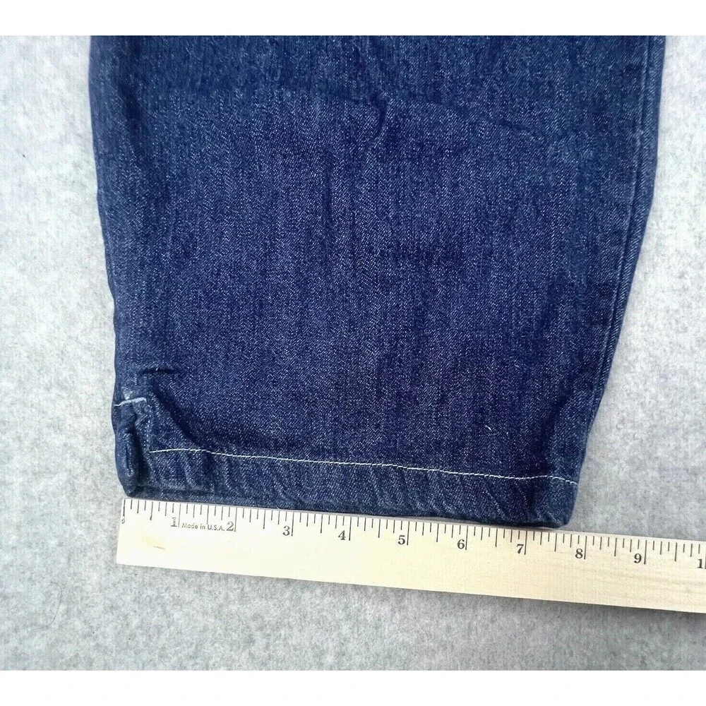 Girl Star Girls 9/10 Blue Cargo Capri Jeans Relaxed Wide Leg Utility Denim